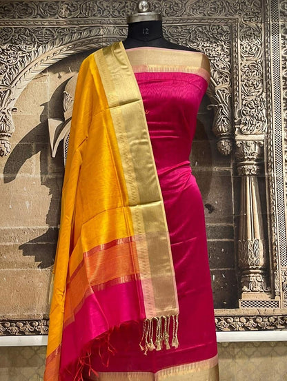 Maheshwari Silk Cotton Dress Material
