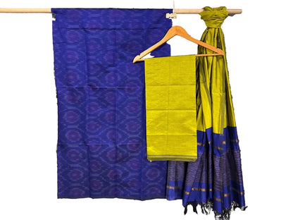 Ikat Cotton Silk Dress Material