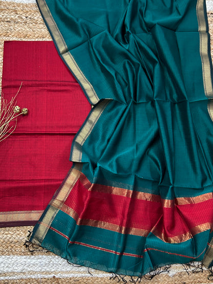 Maheshwari Silk Cotton Dress Material