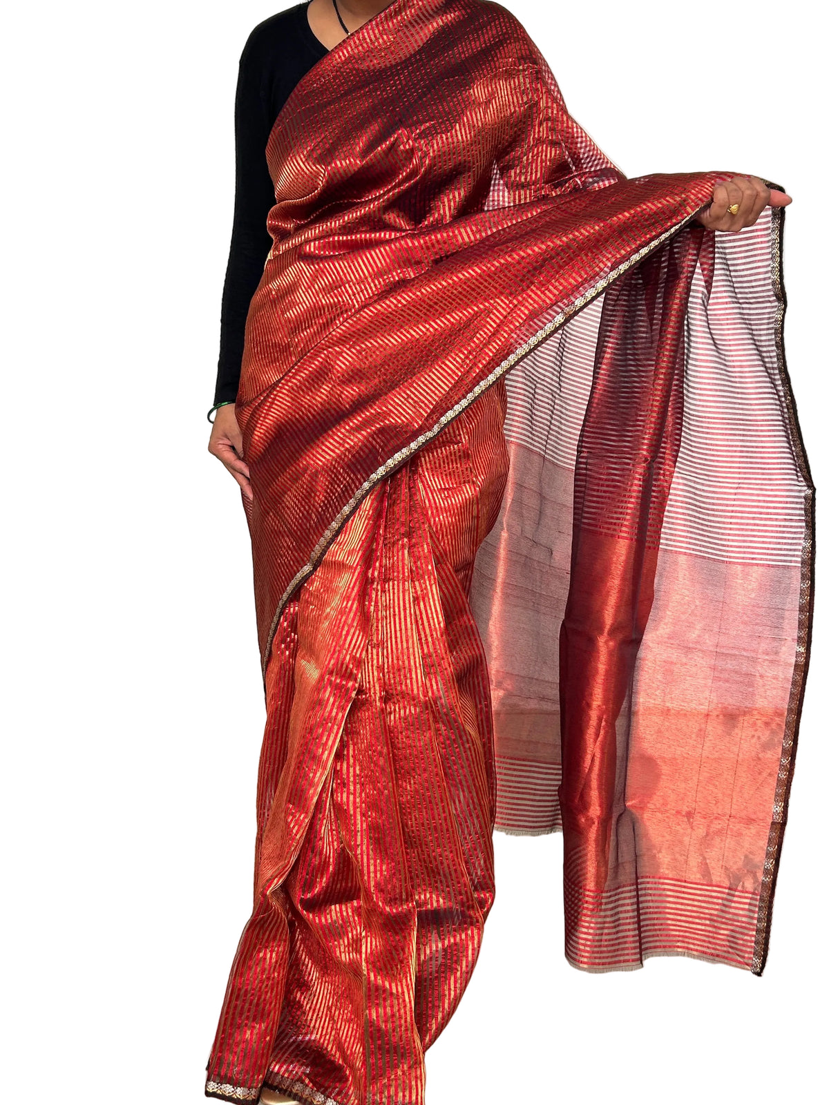 Chanderi Pure Silk Handloom Saree with Blouse