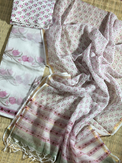 Hand BlockPrint Kota Doriya Dress Material