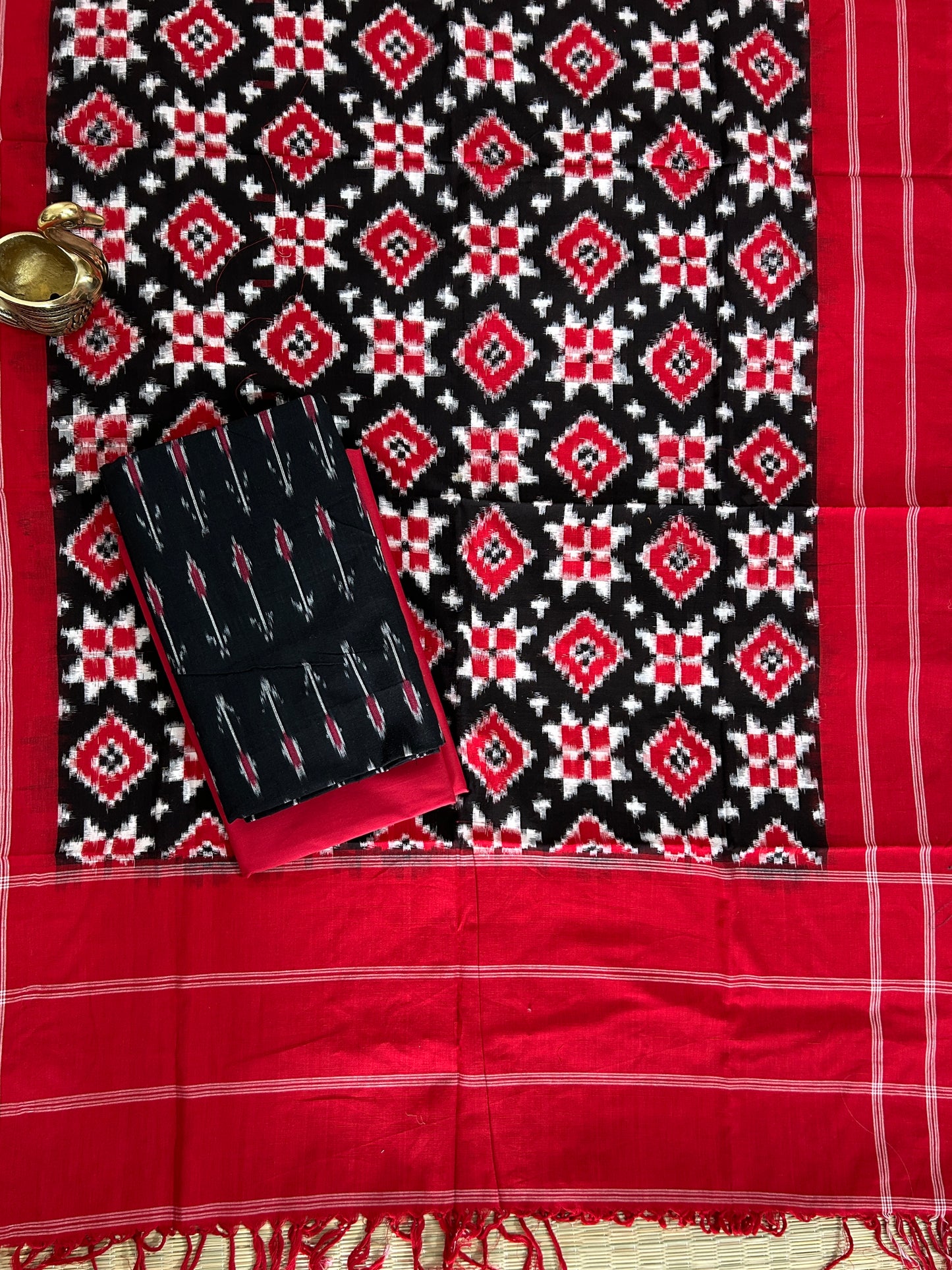 Telia Rumal Double Ikat Cotton Dress Material