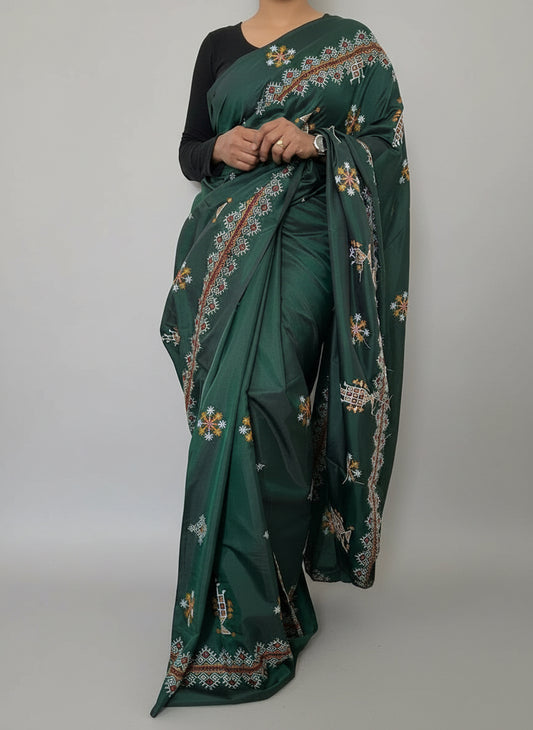 Kasuti Work Silk Saree with Blouse