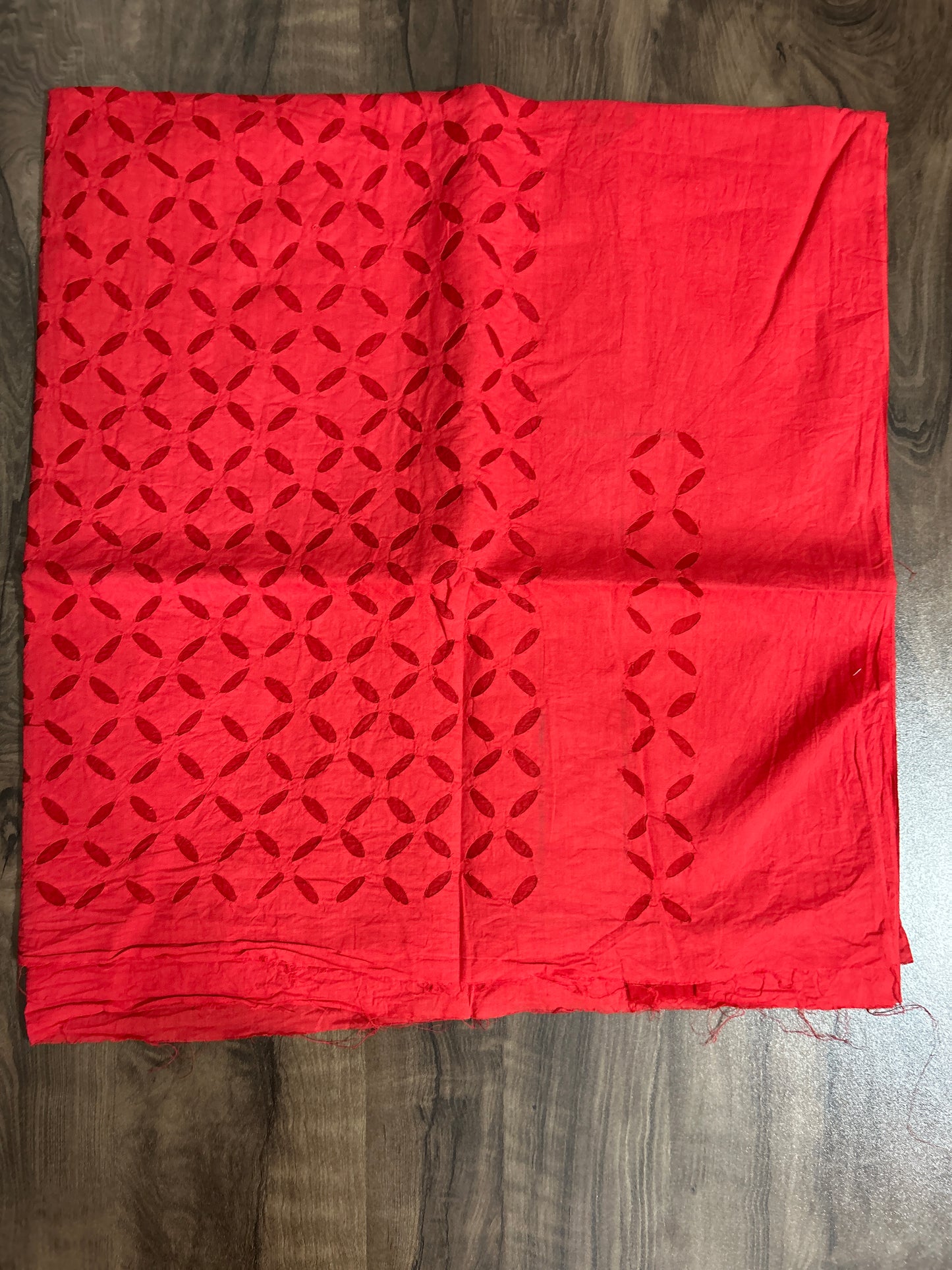 Appliqué Work Cotton Kurti Fabric