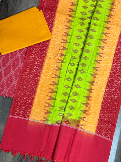 Double Ikat Cotton Dress Material