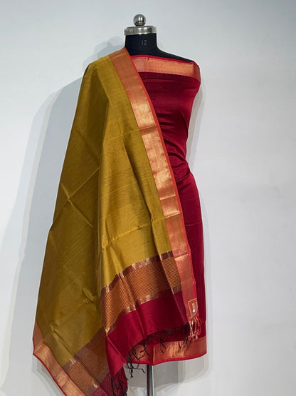 Maheshwari Silk Cotton Dress Material