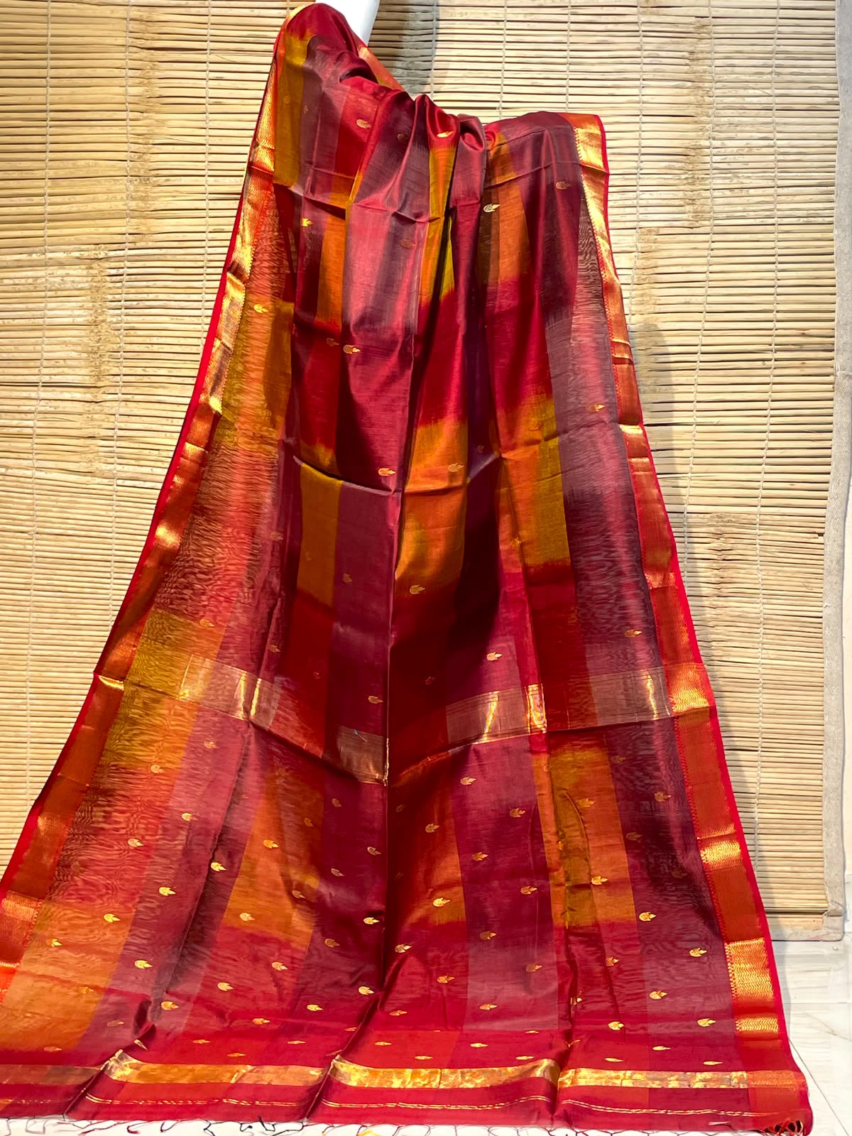 Maheshwari Silk Cotton Saree with Blouse