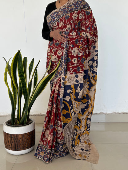 Kalamkari Cotton Saree with Blouse