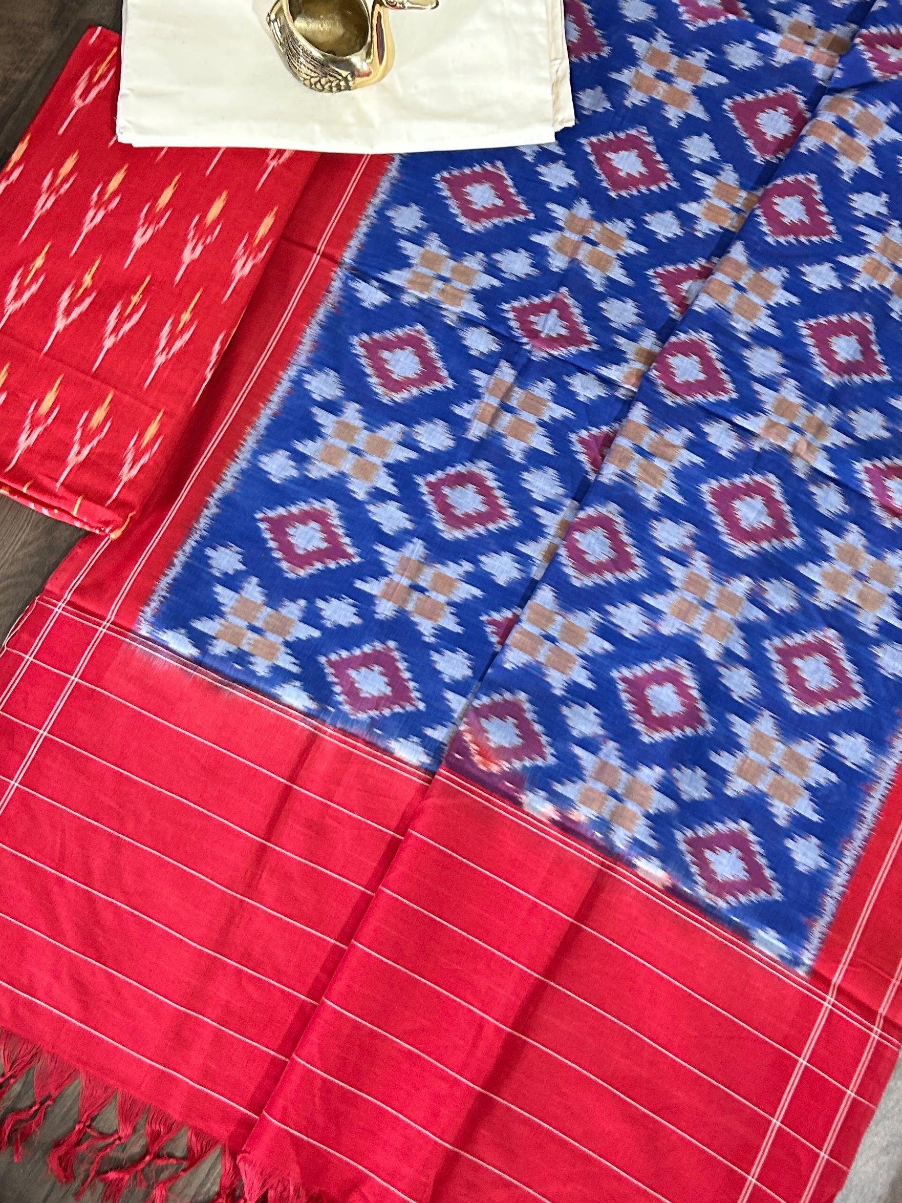 Double Ikat Cotton Dress Material