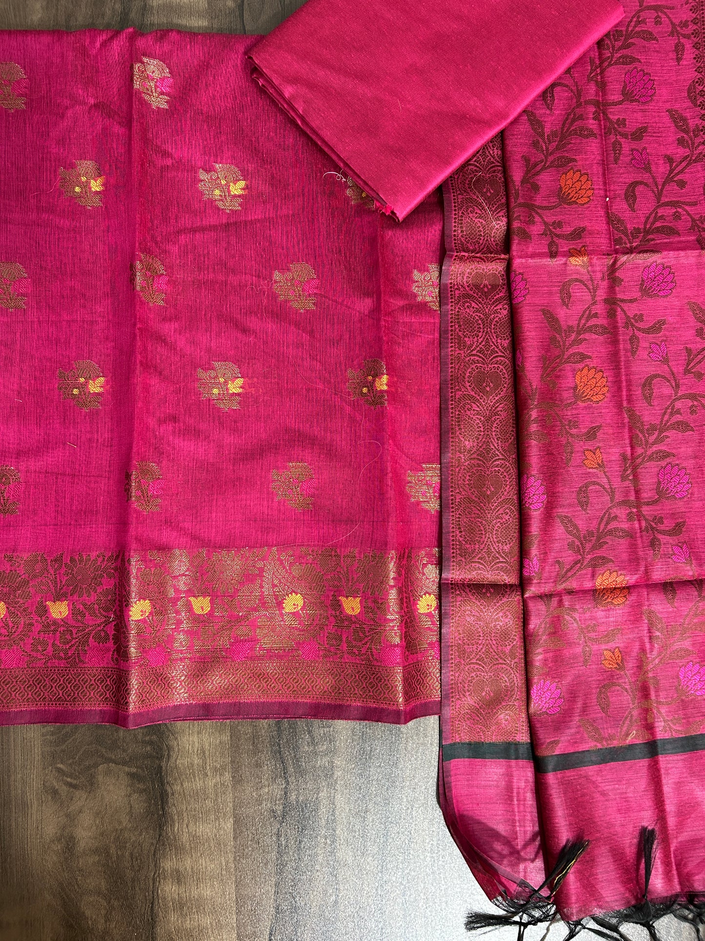 Banarasi Cotton Silk Dress Material