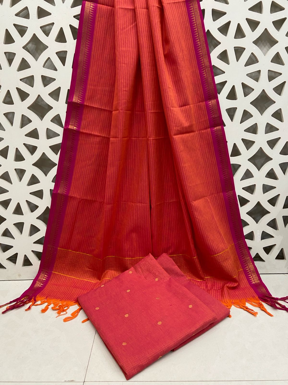 Handloom cotton dress material