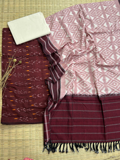 Double Ikat Cotton Dress Material