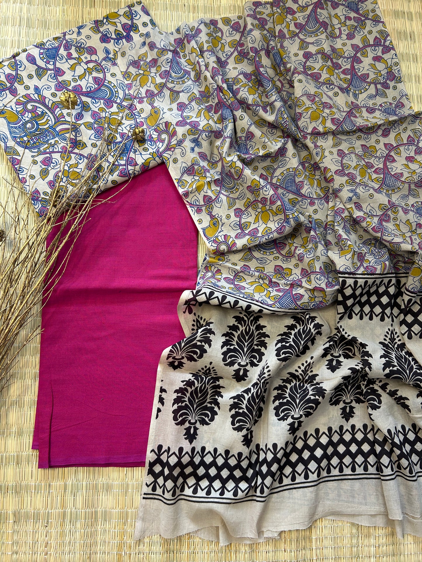 Kalamkari Cotton Dress Material
