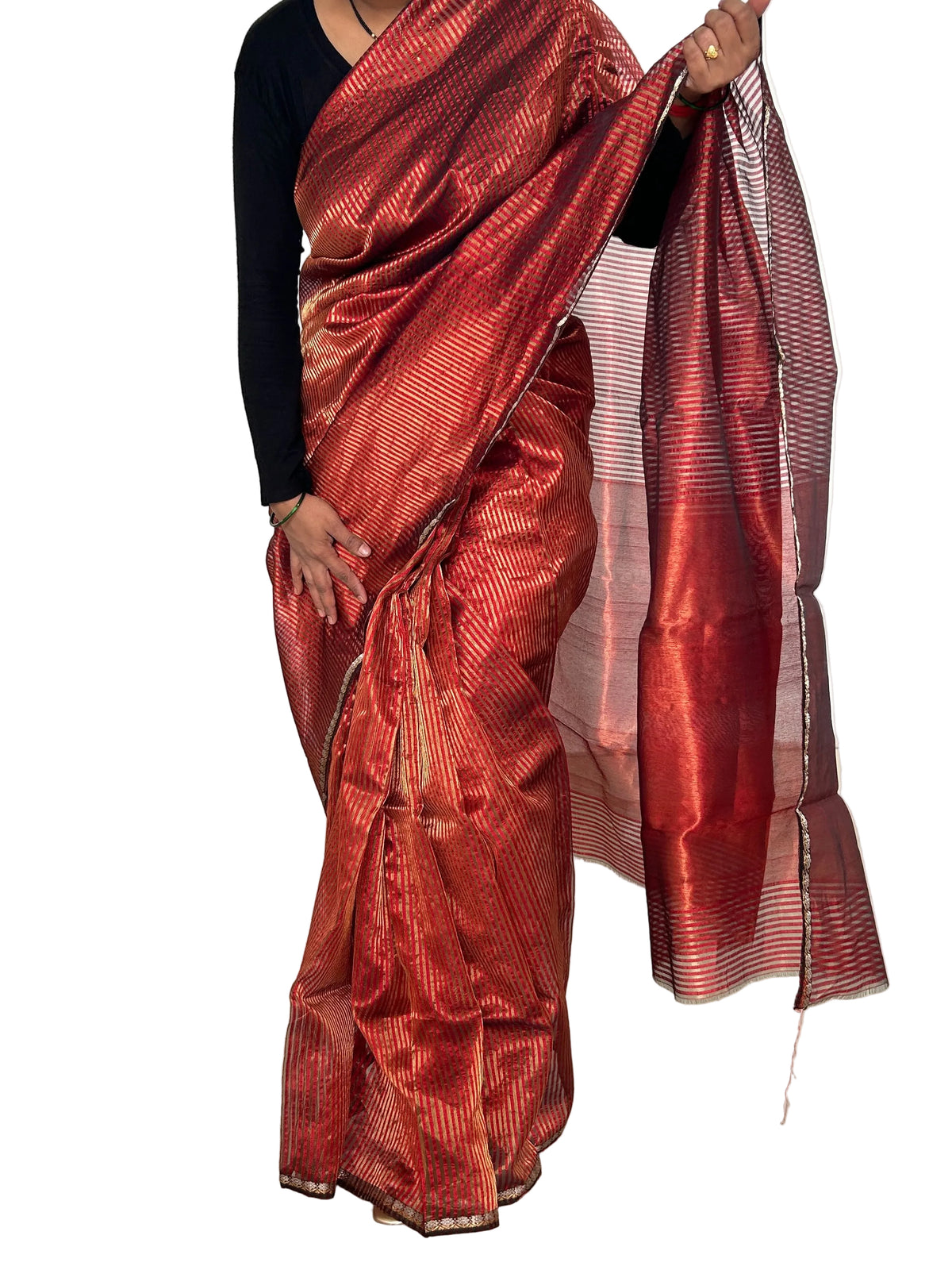 Chanderi Pure Silk Handloom Saree with Blouse