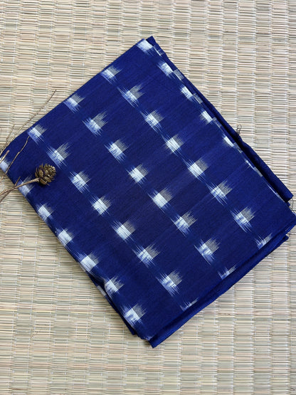 Blue Double Ikat Cotton Fabric(2.5 Meter) (fab 28)