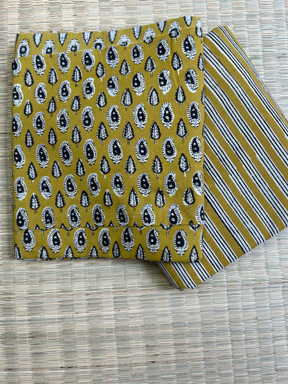 Bagru Hand Block Print Cotton Top Bottom Set