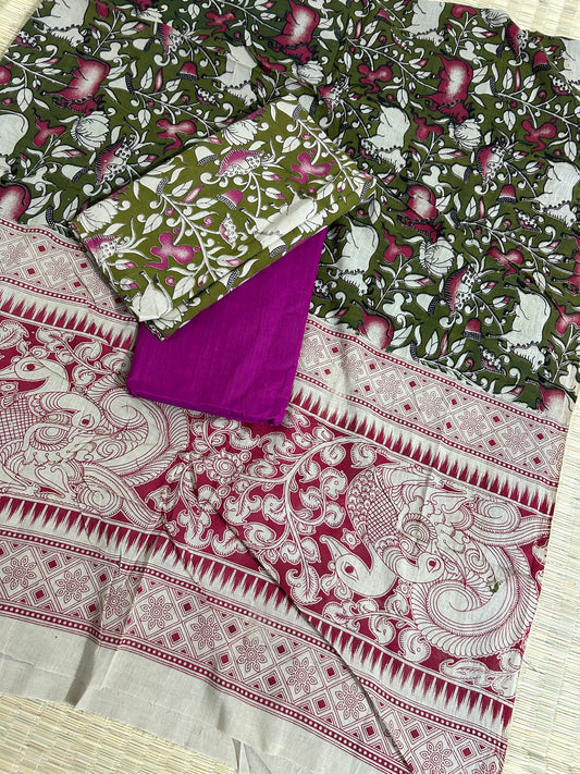 Kalamkari Cotton Dress Material