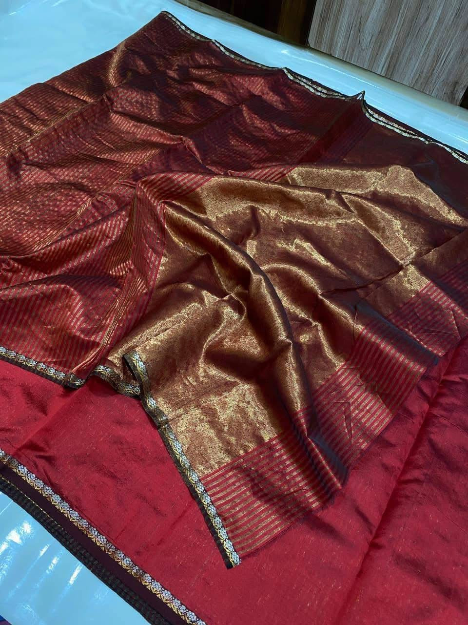 Chanderi Silk Saree with Blouse