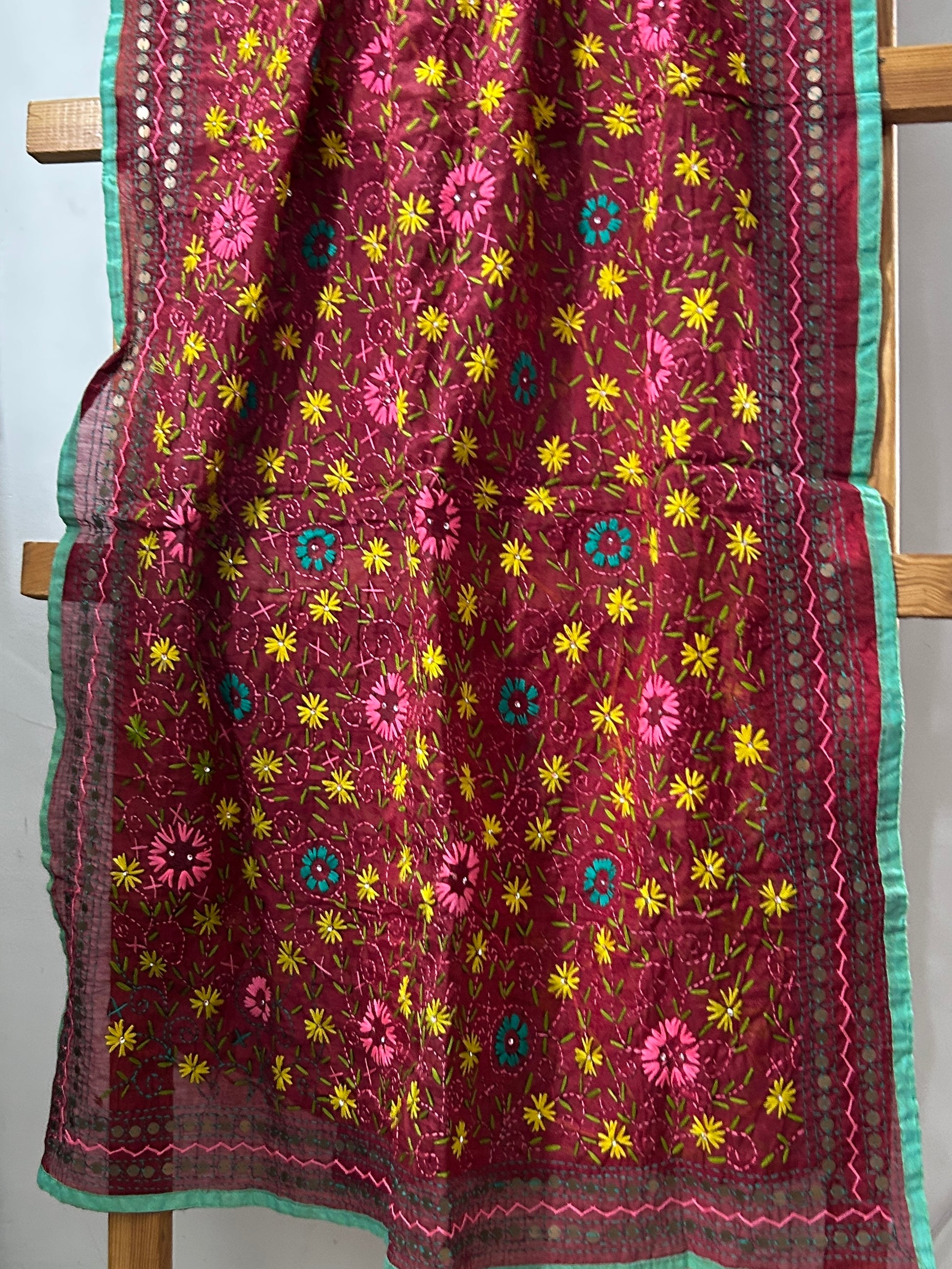 Phulkari Chanderi Dupatta