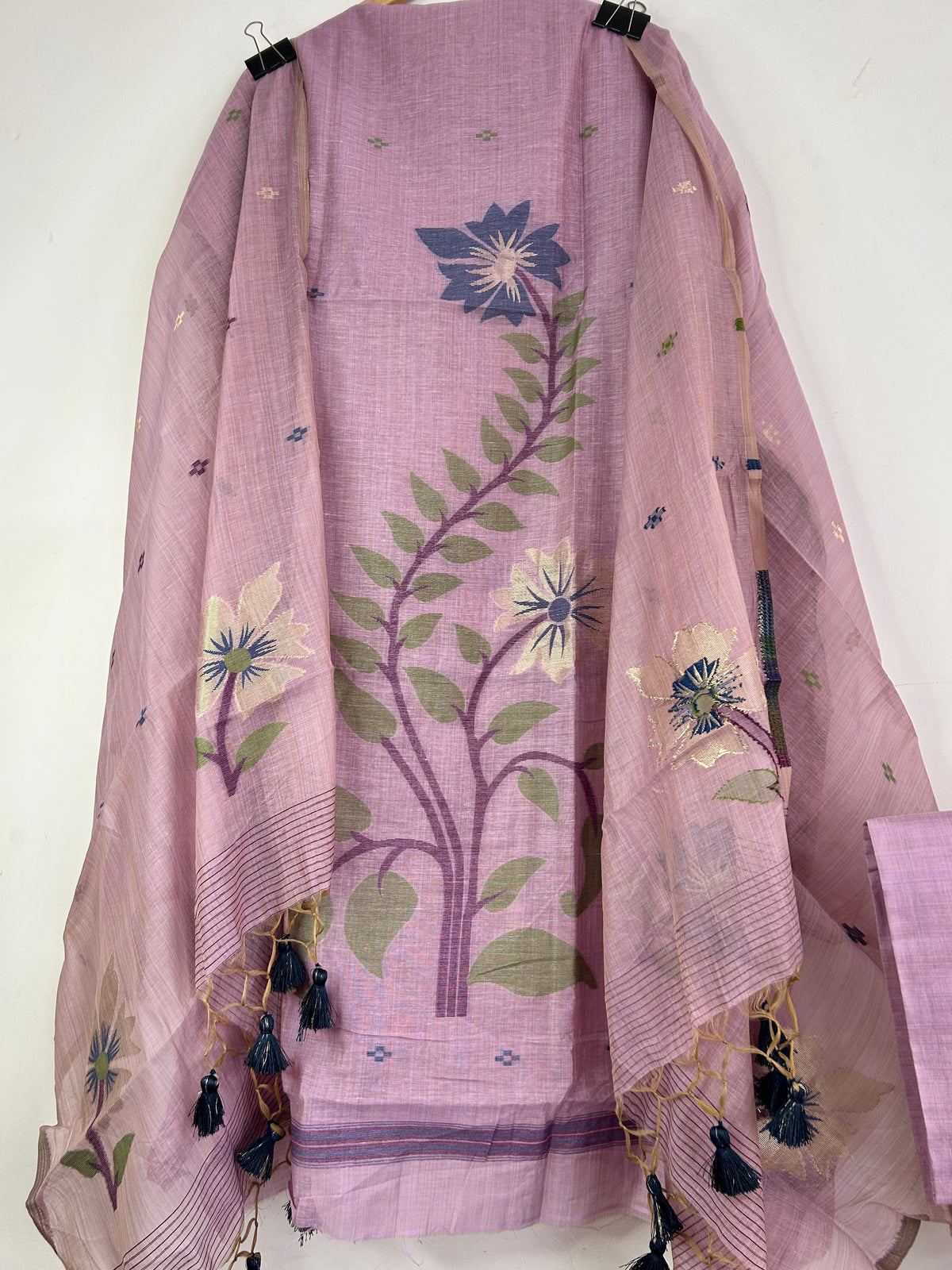 Assam Muga Silk Cotton Woven Dress Material