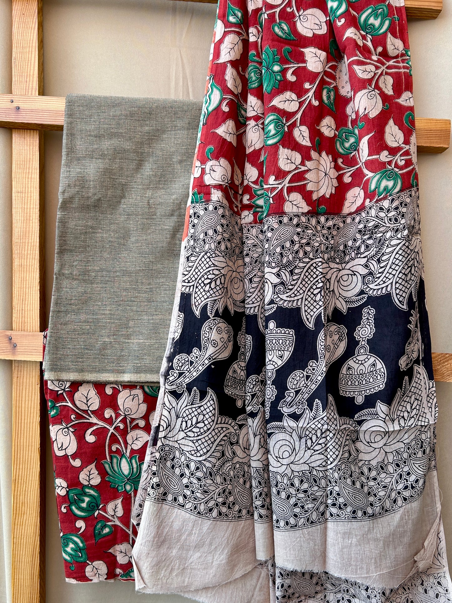 Kalamkari Cotton Dress Material
