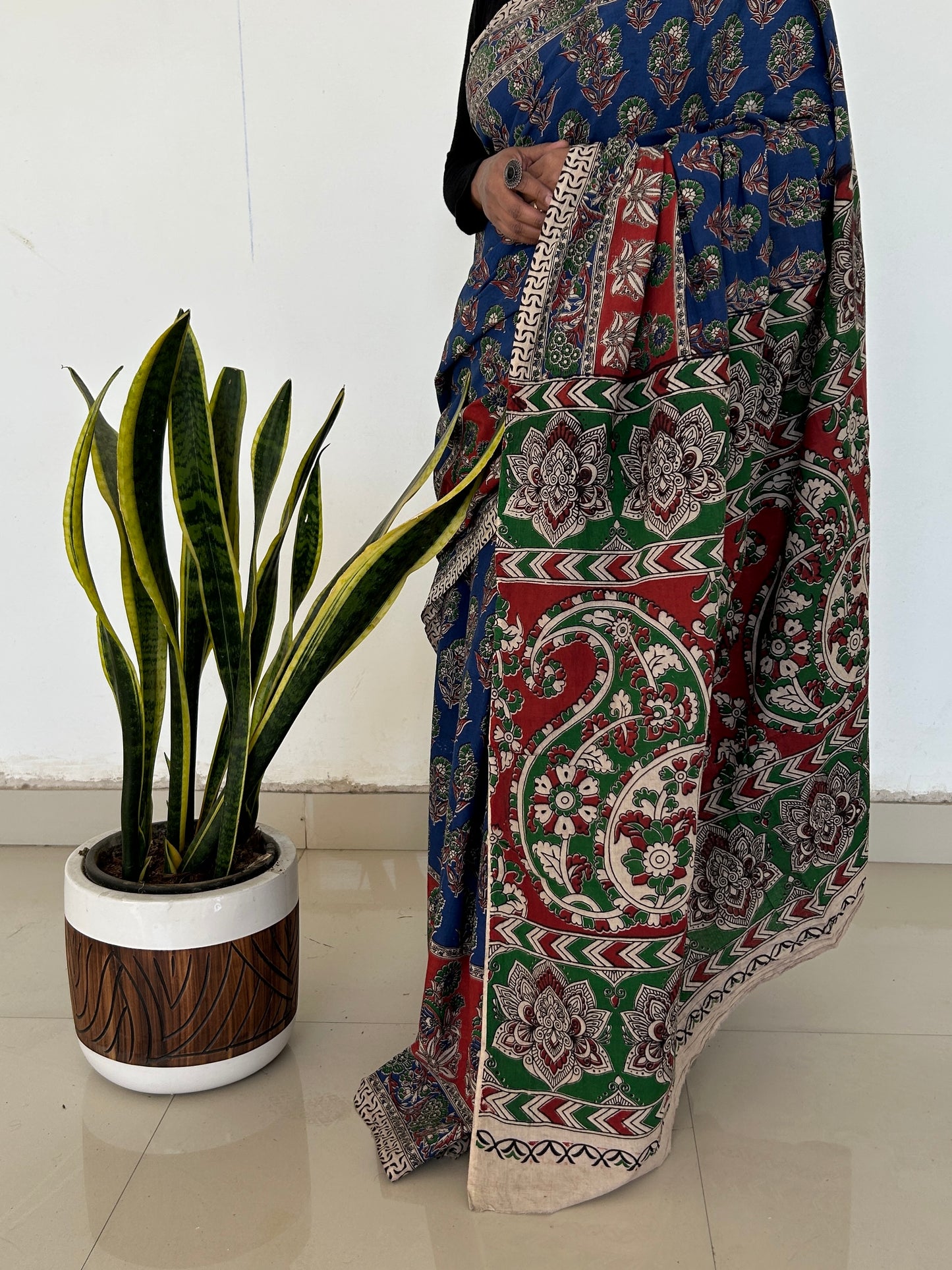 Kalamkari Cotton Saree with Blouse