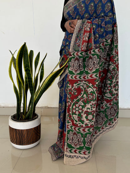 Kalamkari Cotton Saree with Blouse