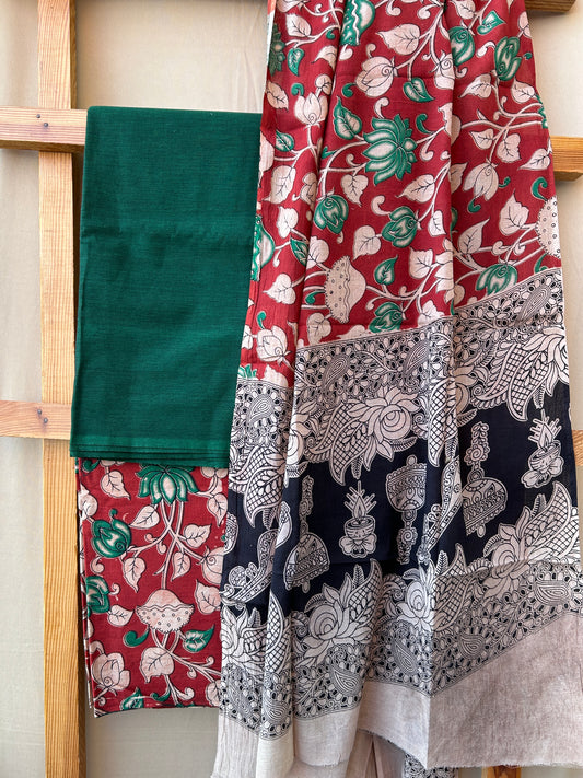 Kalamkari Cotton Dress Material