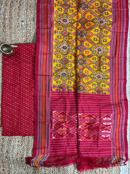 Pochampally Pure Silk Dress Material