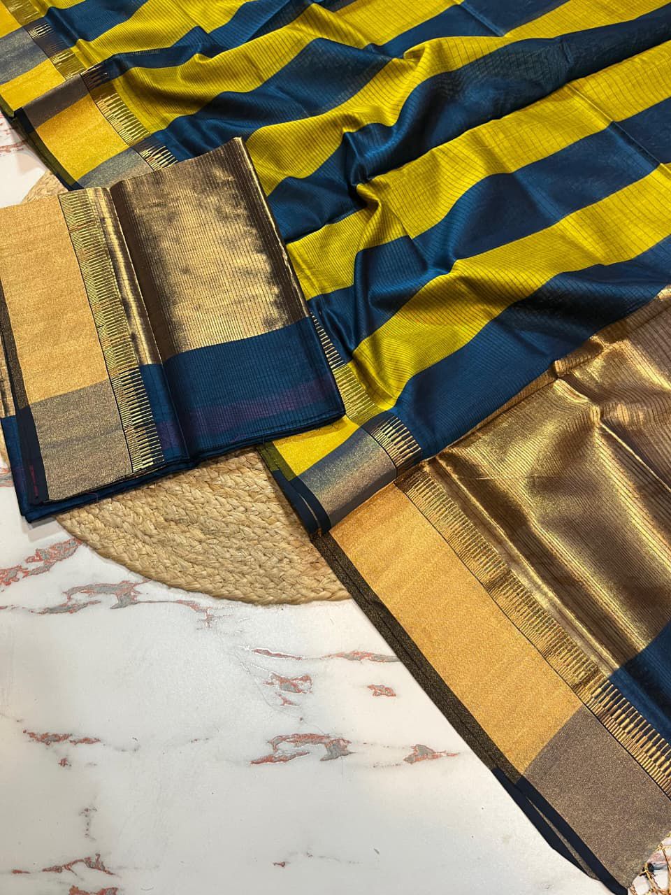 Maheshwari Silk Zari Cotton Dress Material