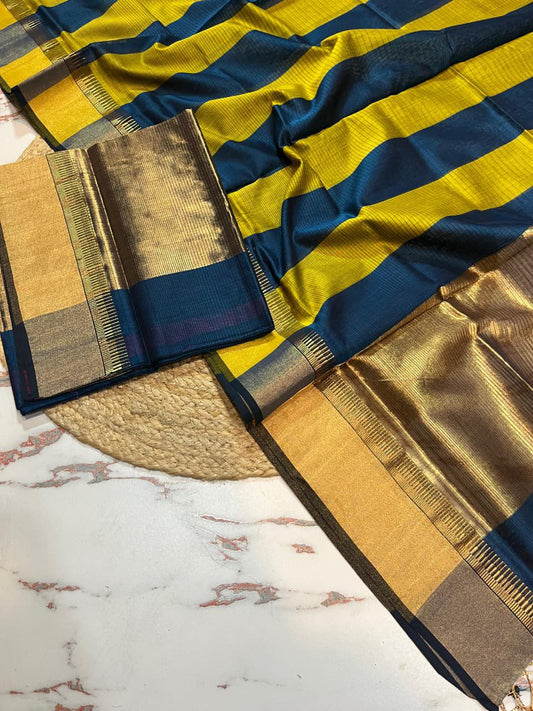 Maheshwari Silk Zari Cotton Dress Material