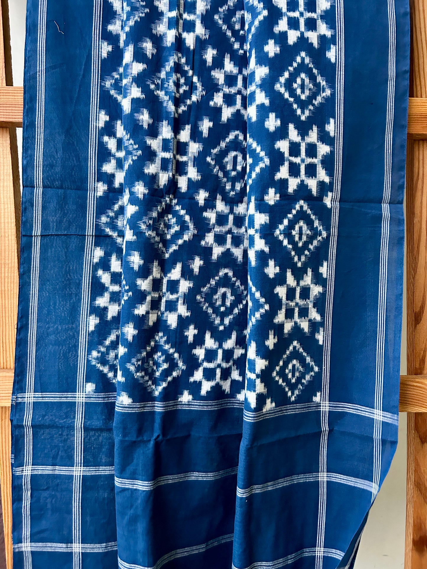 Telia Rumal Ikat Mercerized Cotton Dupatta