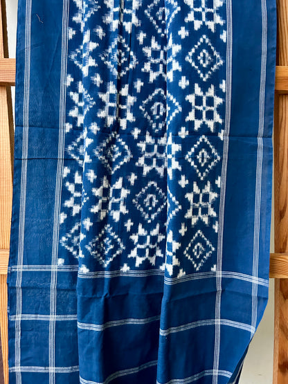 Telia Rumal Ikat Mercerized Cotton Dupatta