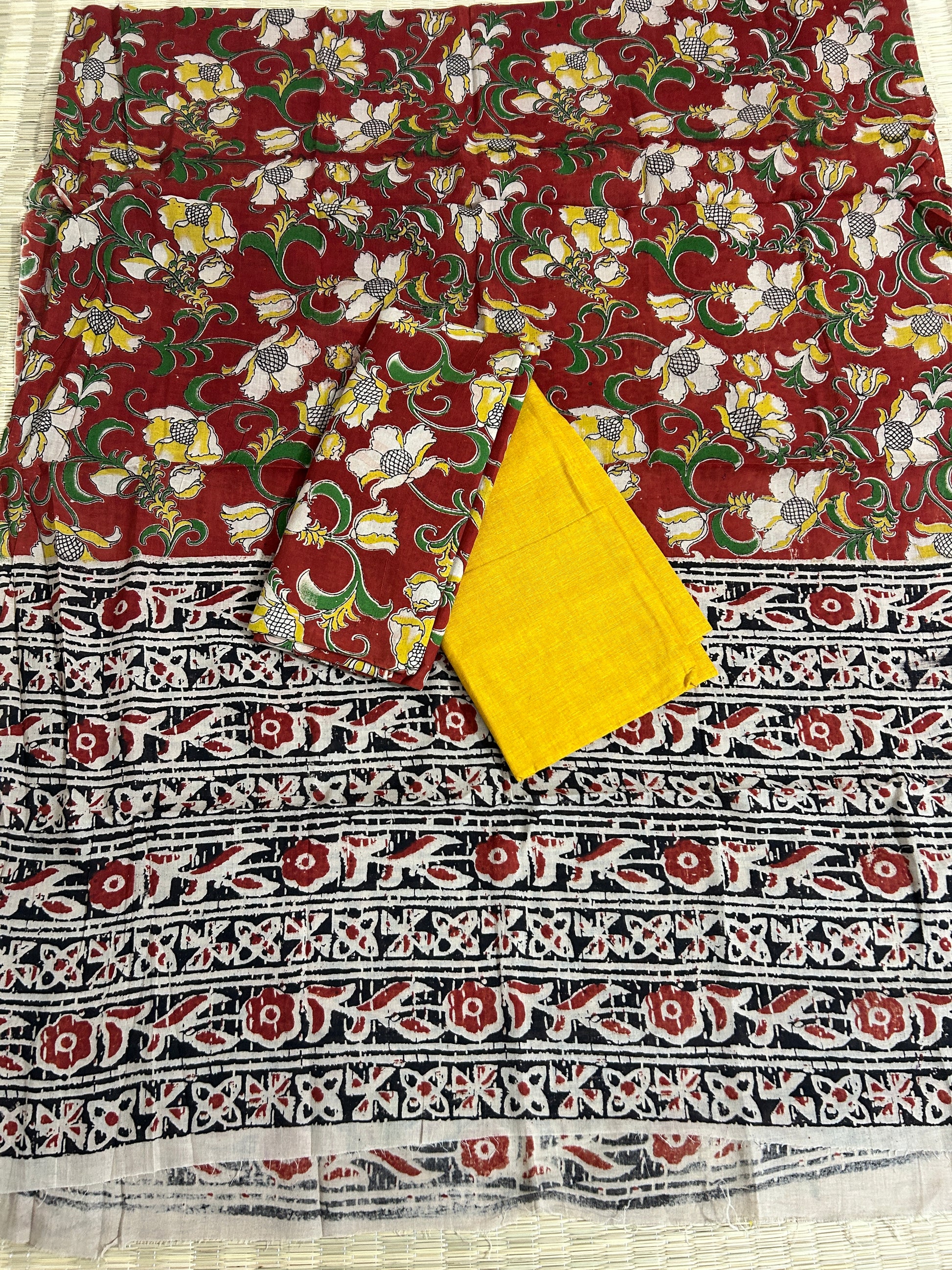 Kalamkari Cotton Dress Material