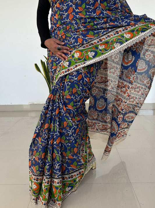 Kalamkari Cotton Saree with Blouse