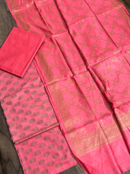 Banarasi Silk Cotton Dress Material