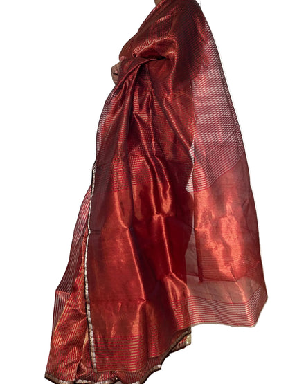 Chanderi Pure Silk Handloom Saree with Blouse