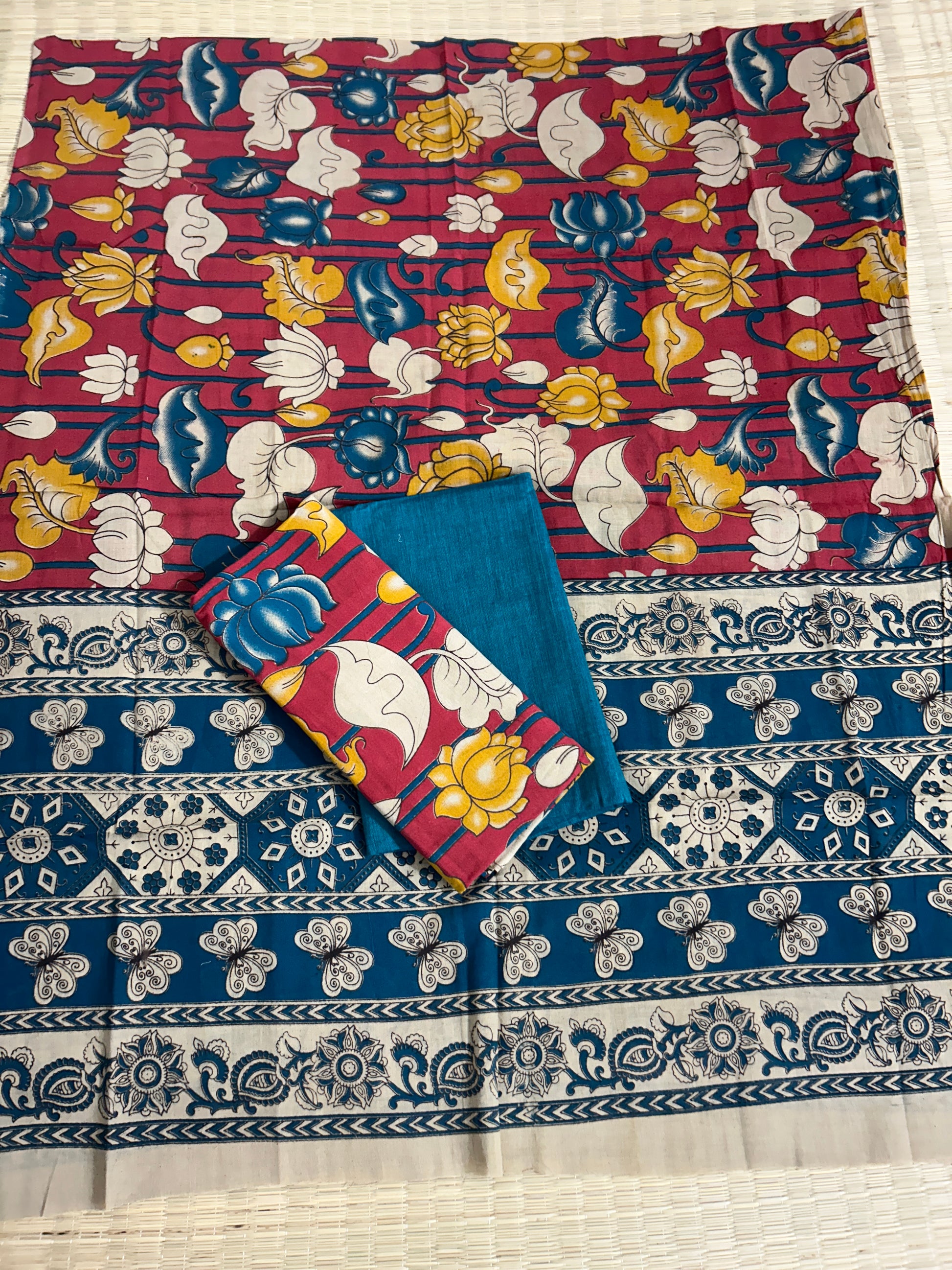 Kalamkari Cotton Dress Material