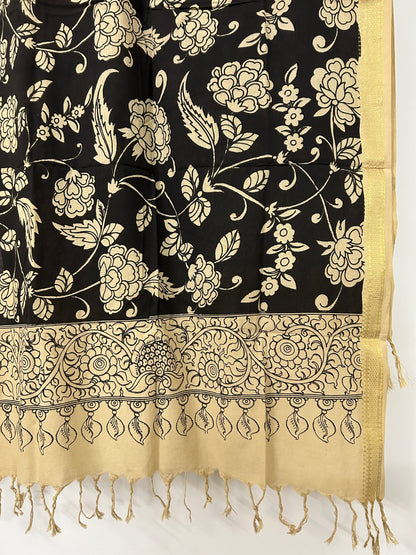 Kalamkari Cotton Hand Painted Dupatta