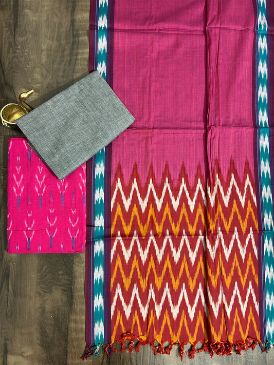 Ikat Cotton Dress Material