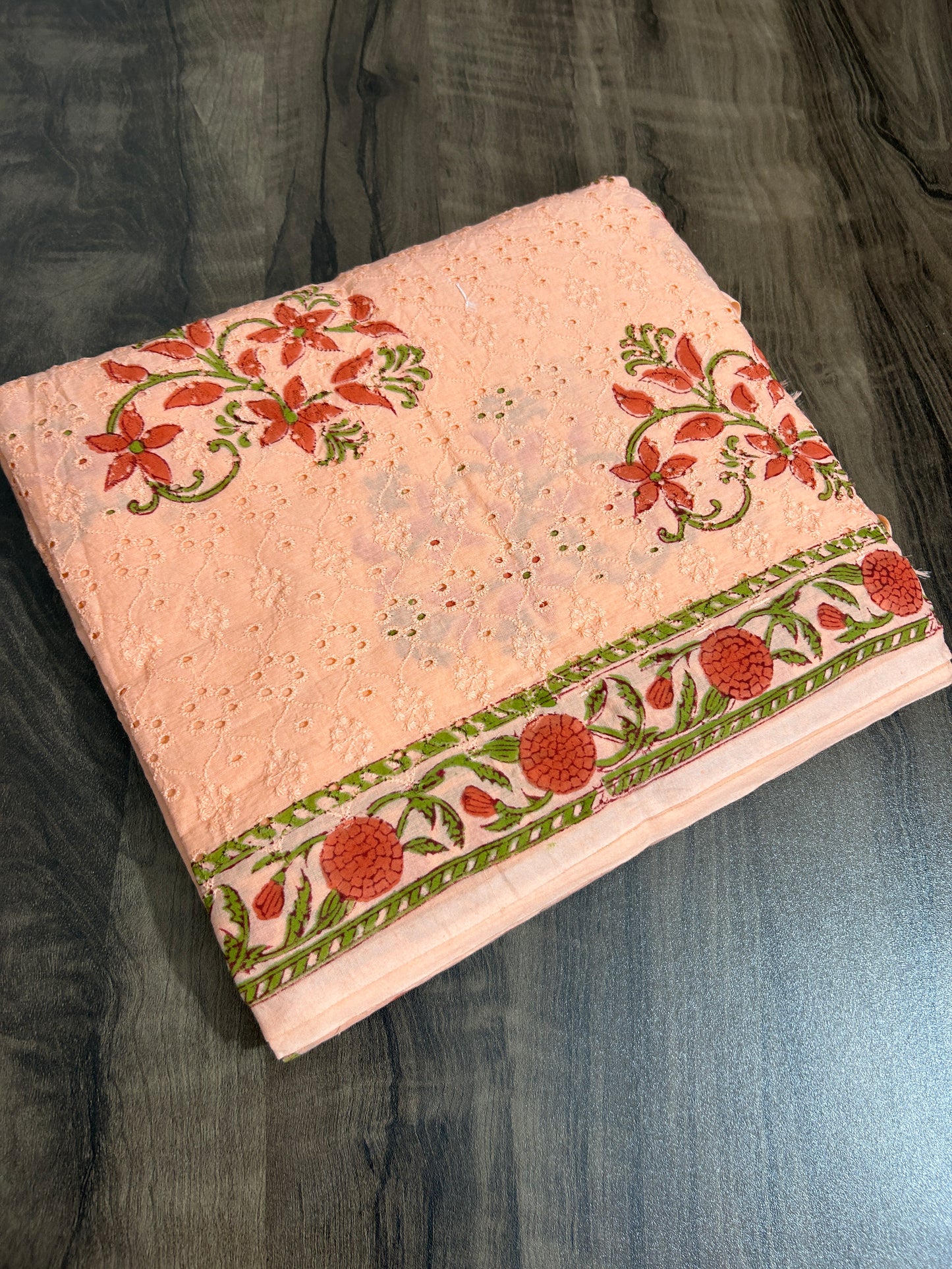 Hand BlockPrint Cotton Dress Material with Kota dupatta