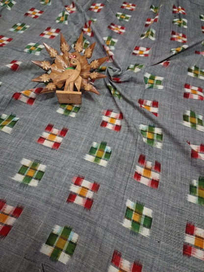 Double Ikat Cotton Fabric (fab -24)(2.5 Meter)