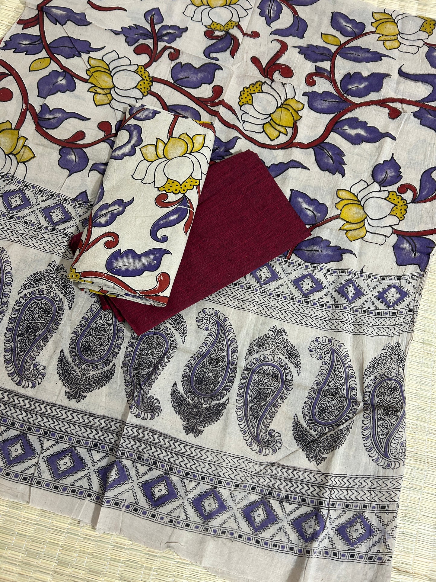 Kalamkari Cotton Dress Material