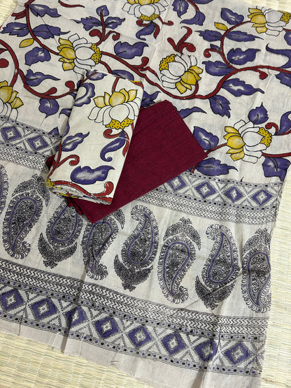 Kalamkari Cotton Dress Material