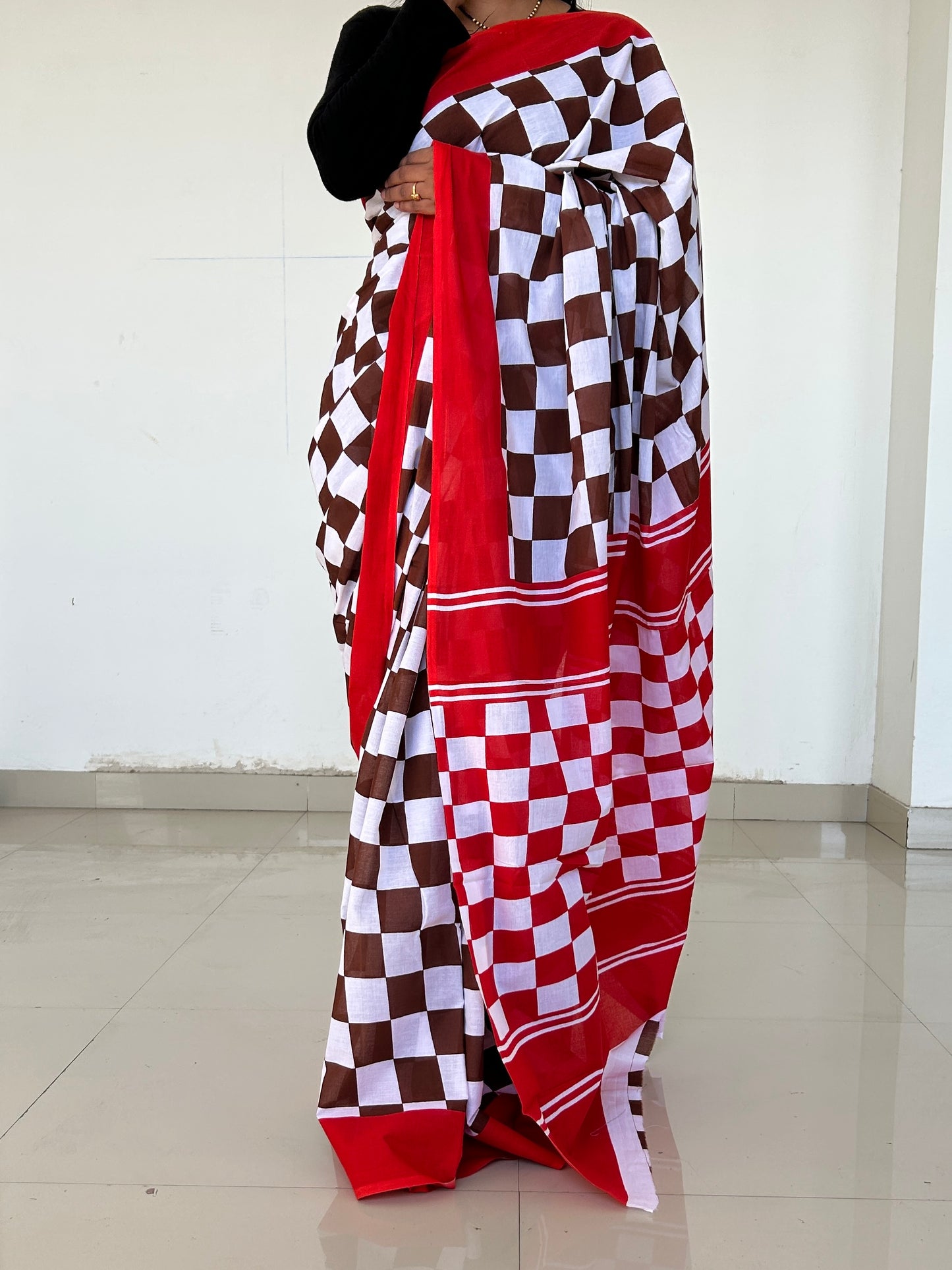 Hand Block Print Cotton Saree with Blouse