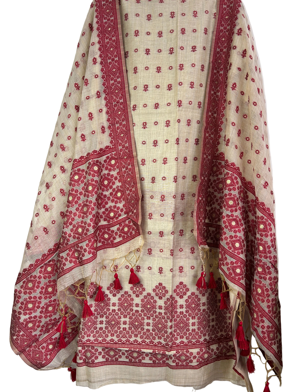 Assam Muga Cotton Hand Woven Dress Material