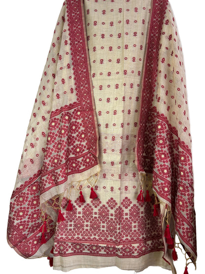 Assam Muga Cotton Hand Woven Dress Material