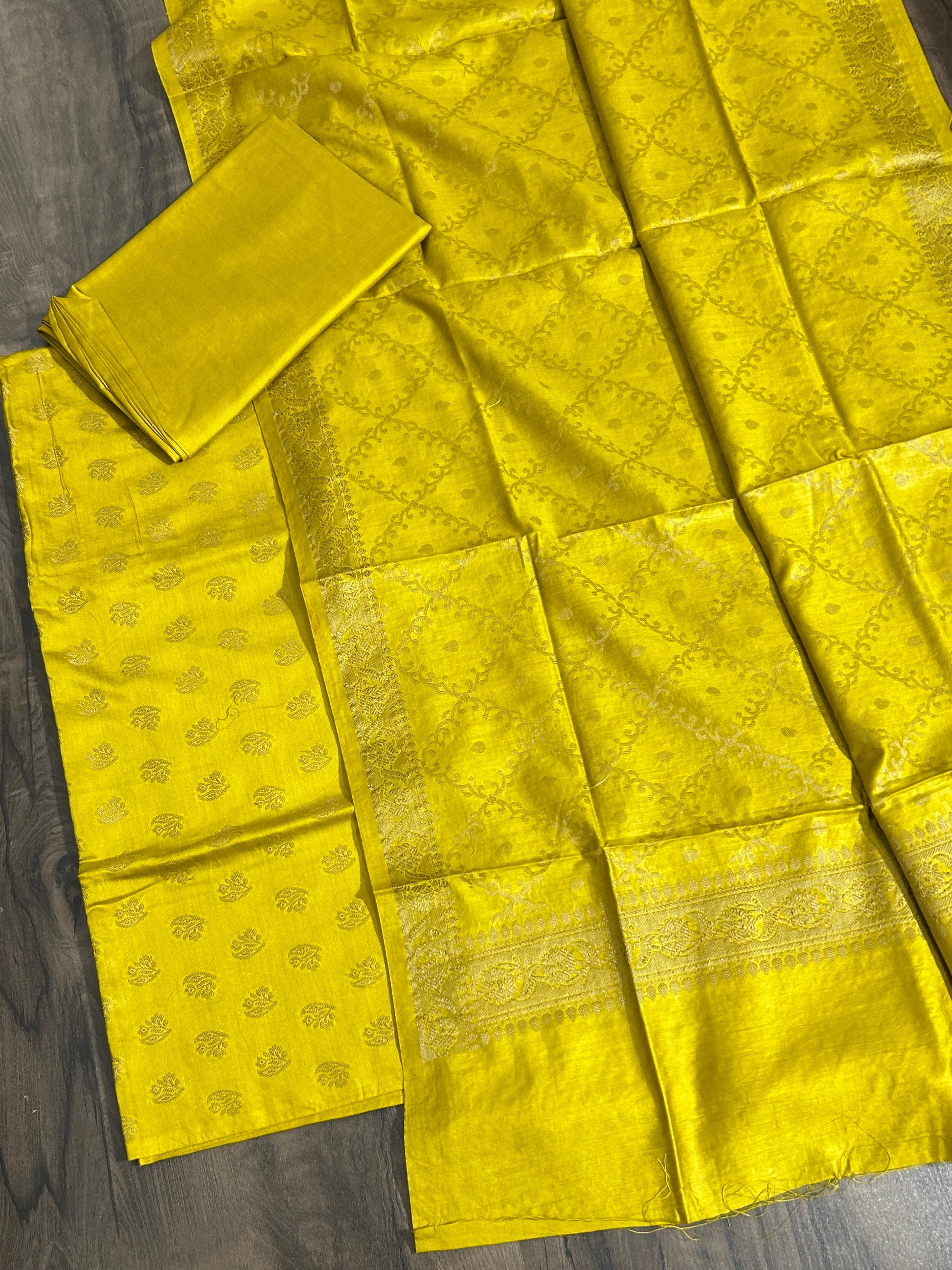 Banarasi Silk Cotton Dress Material