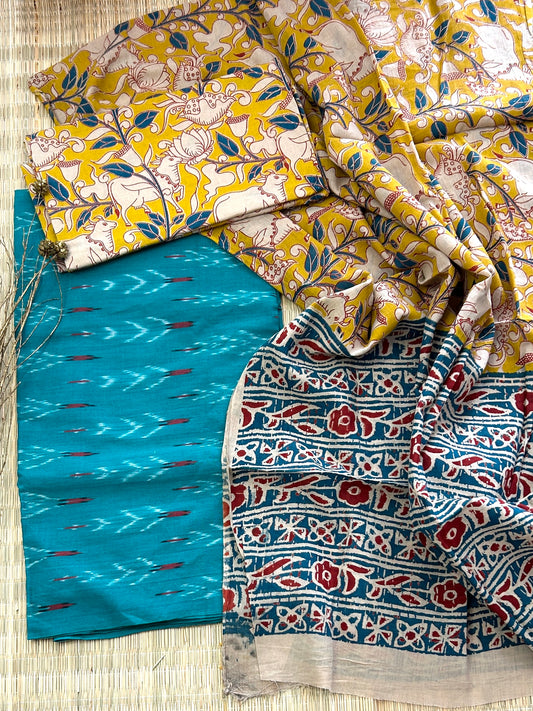 Ikat - Kalamkari Cotton Dress Material
