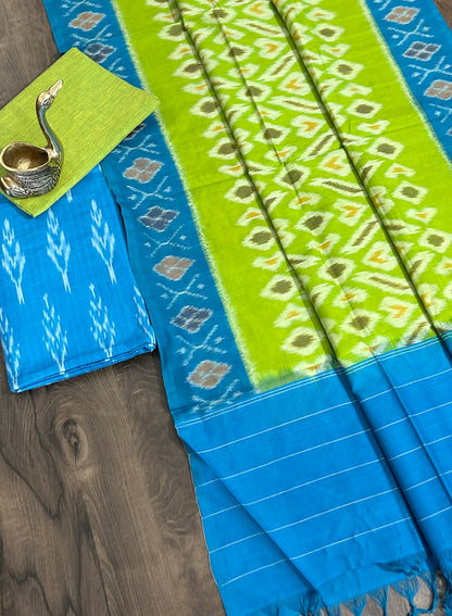 Double Ikat Cotton Dress Material